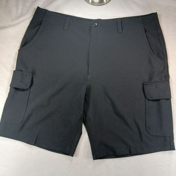 Perry Ellis Savage Cargo/ Golf Short. Black. Men's 36. Stretch Materials. ...... - Picture 1 of 14